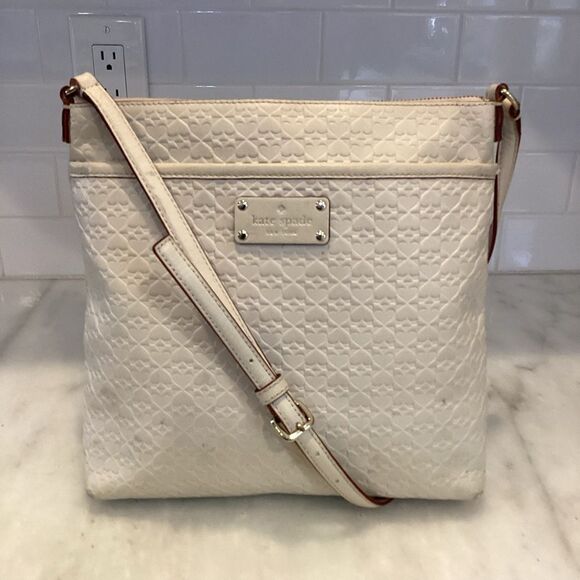 Kate Spade Penn Place Keisha Embossed Leather Crossbody Bag - Picture 1 of 15